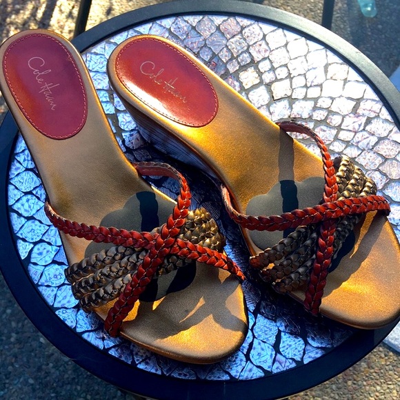 COLE HAAN ‘NIKE AIR’ LEATHER SANDALS - Picture 10 of 11